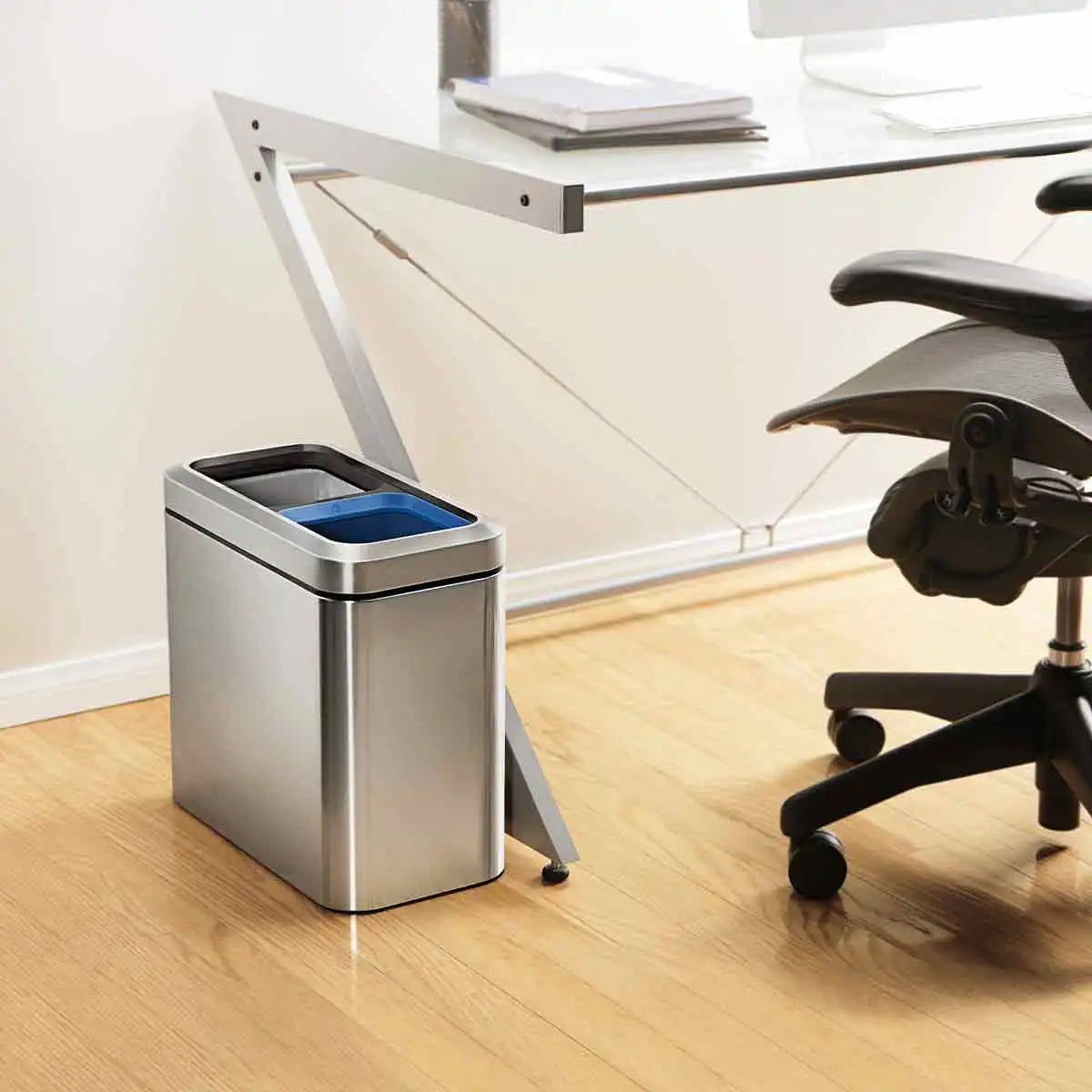 20L Dual Compartment Slim Open Can